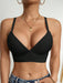 Shein Top tipo bralette de tela negro informal sin espalda para mujer - Quierox - Tienda Online