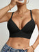 Shein Top tipo bralette de tela negro informal sin espalda para mujer - Quierox - Tienda Online