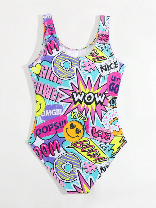 SHEIN Traje de baño de una pieza para niña preadolescente - Quierox - Tienda Online