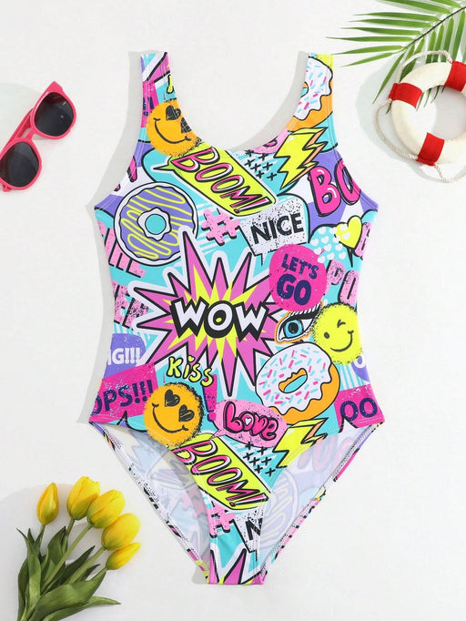 SHEIN Traje de baño de una pieza para niña preadolescente - Quierox - Tienda Online