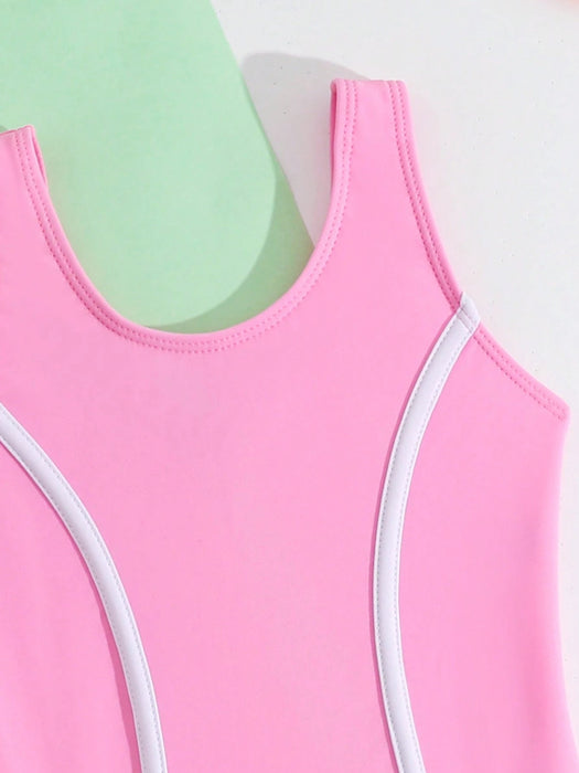 SHEIN Traje de baño de una pieza para niñas con estampado de dibujos animados - Quierox - Tienda Online