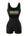 SHEIN Traje de baño de una pieza, sencillo, a la moda, informal, sin espalda, para playa. - Quierox - Tienda Online