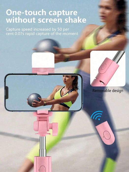 Shein Trípode con Bluetooth para selfies, luz de relleno y control remoto para transmisión en vivo y fotografía - Quierox - Tienda Online