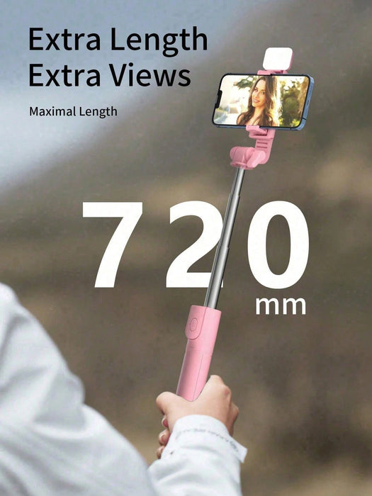 Shein Trípode con Bluetooth para selfies, luz de relleno y control remoto para transmisión en vivo y fotografía - Quierox - Tienda Online