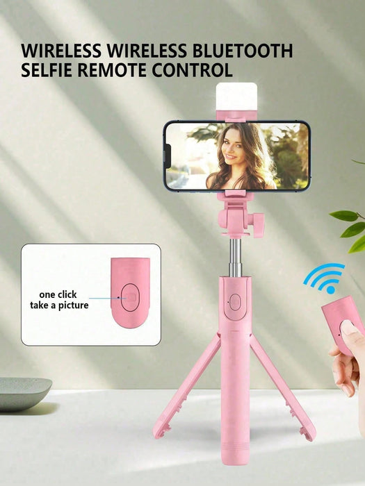 Shein Trípode con Bluetooth para selfies, luz de relleno y control remoto para transmisión en vivo y fotografía - Quierox - Tienda Online