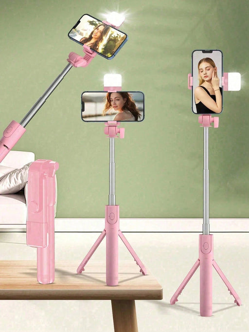 Shein Trípode con Bluetooth para selfies, luz de relleno y control remoto para transmisión en vivo y fotografía - Quierox - Tienda Online