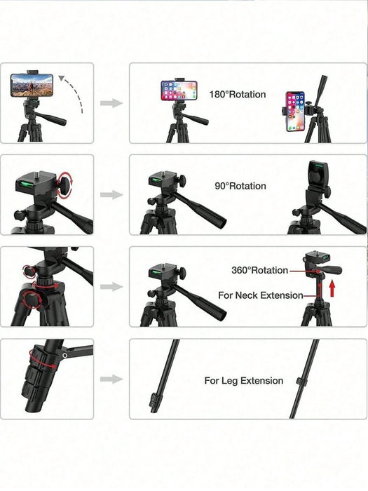 SHEIN Trípode portátil de viaje, ideal para transmisiones en directo desde smartphones. - Quierox - Tienda Online