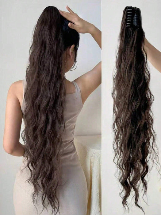 SHEIN TRIXY 1 pieza Garra Clip Extensión de cabello de cola de caballo rizada - Quierox - Tienda Online