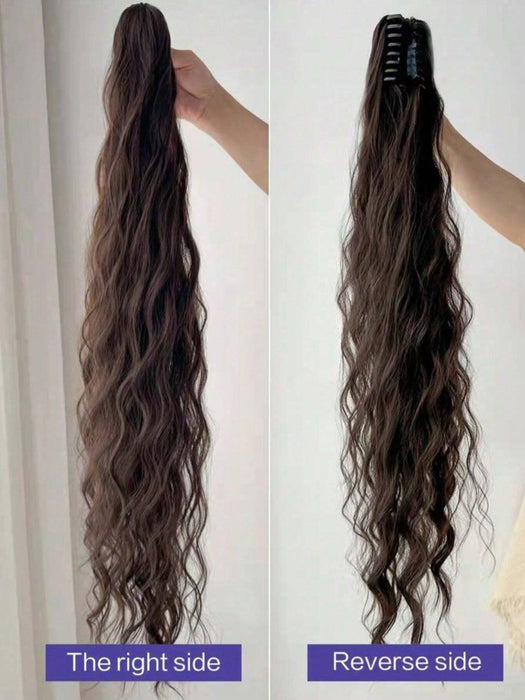 SHEIN TRIXY 1 pieza Garra Clip Extensión de cabello de cola de caballo rizada - Quierox - Tienda Online