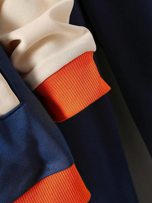 SHEIN Tween Boy Chaqueta bomber y pantalón deportivo sin capucha con hombros caídos y diseño de letras - Quierox - Tienda Online