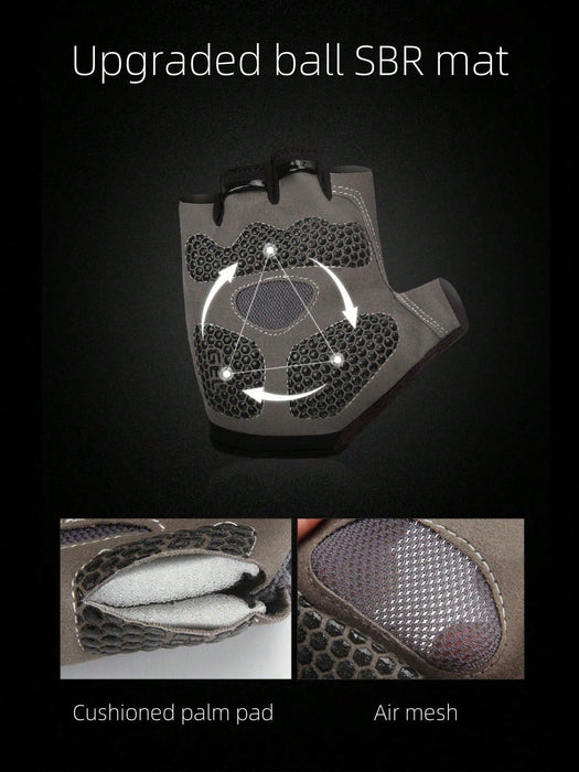 Shein Un par de guantes negros de mujer de media palma para el gimnasio - Quierox - Tienda Online