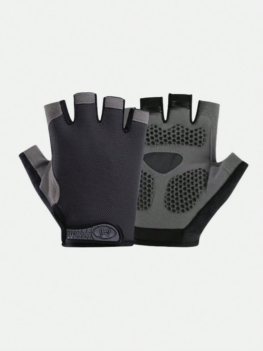 Shein Un par de guantes negros de mujer de media palma para el gimnasio - Quierox - Tienda Online