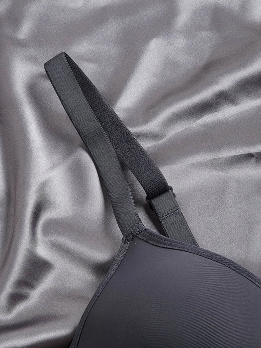 Shein Underwear Conjunto de 3 sujetadores de copa suave de microfibra con copa completa y push up - Quierox - Tienda Online