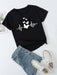 SHEIN Unity Camisetas gráficas de mujer con cuello redondo y estampado de mariposa - Quierox - Tienda Online