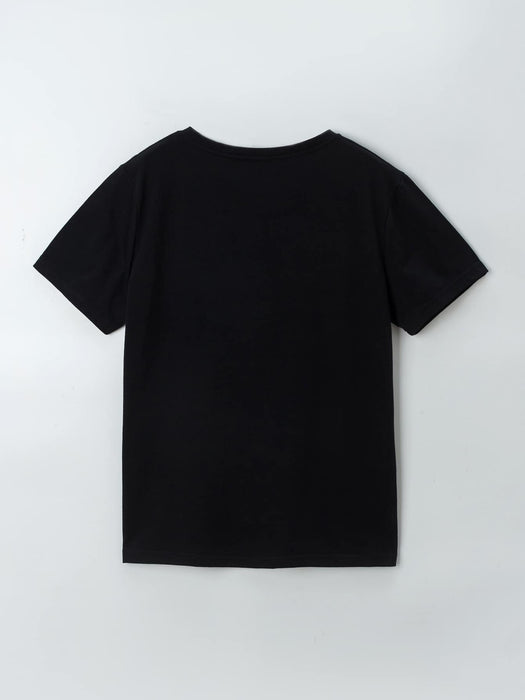 SHEIN Unity Camisetas gráficas de mujer con cuello redondo y estampado de mariposa - Quierox - Tienda Online