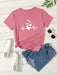 SHEIN Unity Camisetas gráficas de mujer con cuello redondo y estampado de mariposa - Quierox - Tienda Online