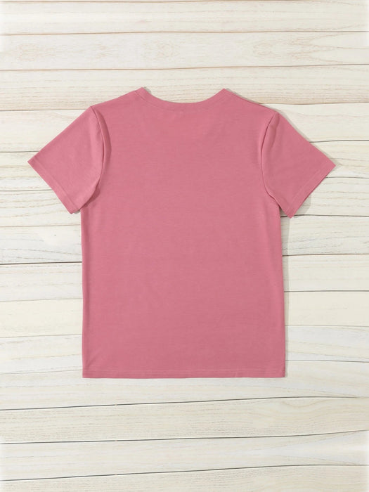 SHEIN Unity Camisetas gráficas de mujer con cuello redondo y estampado de mariposa - Quierox - Tienda Online