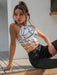 SHEIN Unity Tie Top halter sin espalda con estampado gráfico - Quierox - Tienda Online