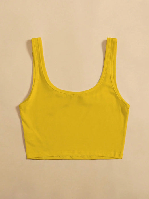 SHEIN Unity Top corto sin mangas con cuello redondo - Quierox - Tienda Online