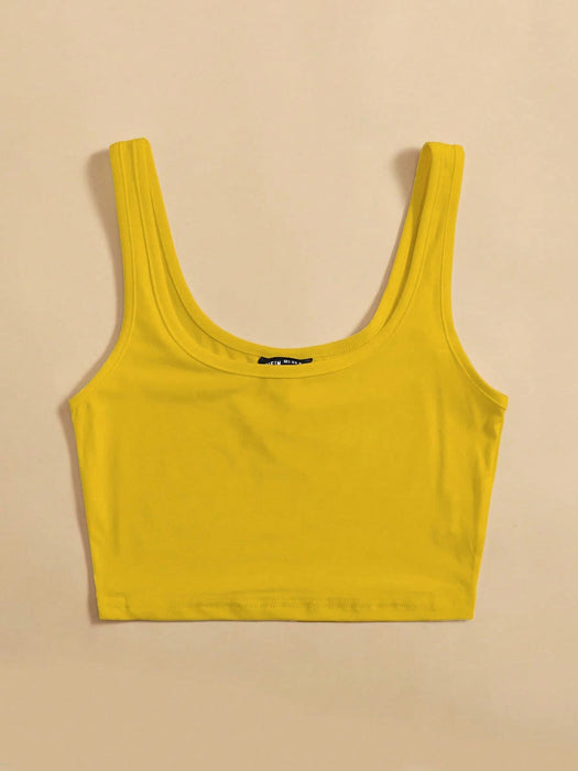 SHEIN Unity Top corto sin mangas con cuello redondo - Quierox - Tienda Online