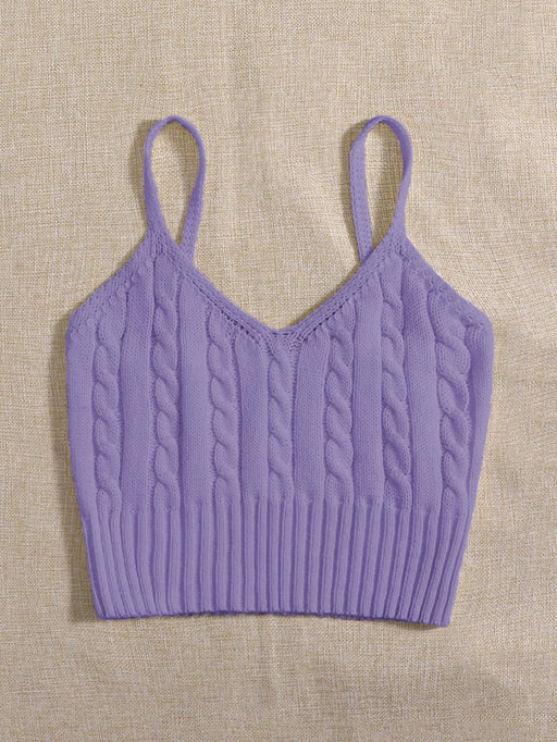 SHEIN Unity Top de tirantes tejido de cable - Quierox - Tienda Online