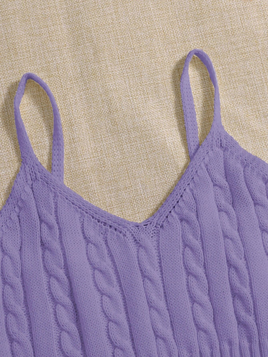 SHEIN Unity Top de tirantes tejido de cable - Quierox - Tienda Online