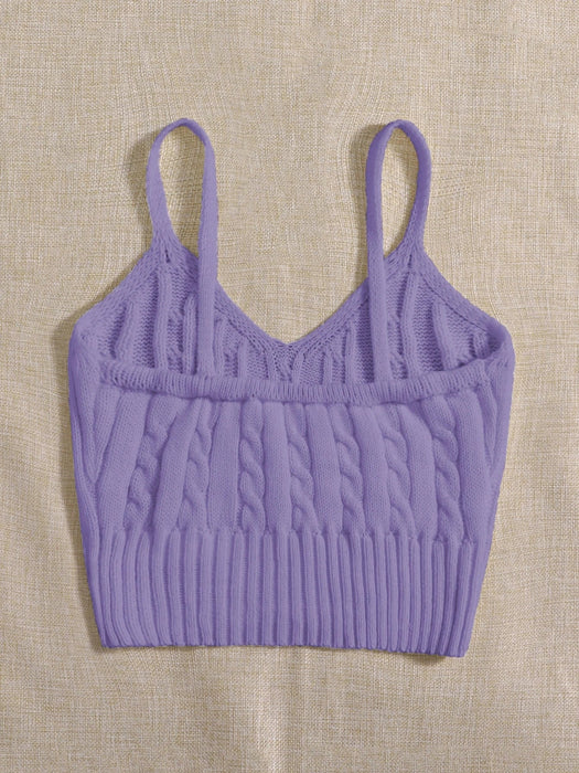 SHEIN Unity Top de tirantes tejido de cable - Quierox - Tienda Online