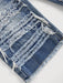 SHEIN Vaqueros azules holgados de mezclilla para bebé, estilo urbano, con bordes sin rematar - Quierox - Tienda Online