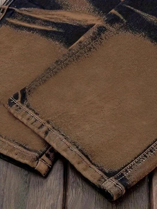 Shein Vaqueros cargo desgastados con efecto tie - dye para hombre - Quierox - Tienda Online