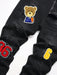 SHEIN Vaqueros rotos con parches de oso y letras para hombre - Quierox - Tienda Online
