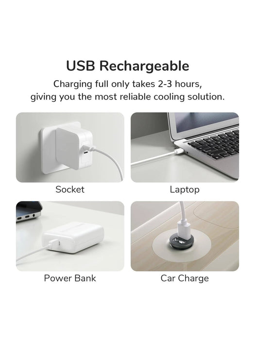 Shein Ventilador de mano, pequeño y portátil con 3 velocidades, recargable por USB - Quierox - Tienda Online