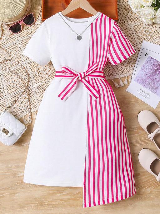 SHEIN Vestido Asimétrico Con Franjas Para Chica Preadolescente - Quierox - Tienda Online