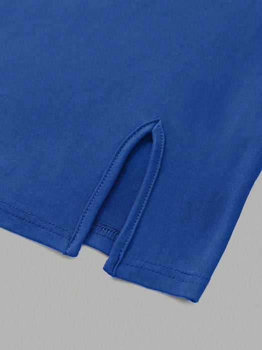 SHEIN Vestido Bandeau ajustado de verano para mujer de Sweetra con abertura en el dobladillo - Quierox - Tienda Online