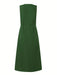 SHEIN Vestido camisero sin mangas para mujer, vestido midi casual - Quierox - Tienda Online