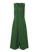 SHEIN Vestido camisero sin mangas para mujer, vestido midi casual - Quierox - Tienda Online