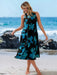 Shein Vestido casual negro de manga media con estampado floral para mujer de Sylviya - Quierox - Tienda Online
