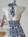 Shein Vestido corto halter sin espalda con estampado integral y estilo casual para mujer de INAWLY - Quierox - Tienda Online