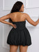 SHEIN Vestido corto informal sin mangas con cuello fruncido, sencillo y sexy - Quierox - Tienda Online