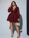 SHEIN Vestido corto Viva Relle de talla grande, elegante, informal, con cuello en V - Quierox - Tienda Online
