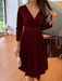 SHEIN Vestido cruzado clásico con bajo plisado - Quierox - Tienda Online