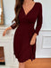 SHEIN Vestido cruzado clásico con bajo plisado - Quierox - Tienda Online