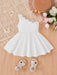Shein Vestido de bebé niña de un solo hombro con ribete festoneado - Quierox - Tienda Online