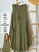 Shein Vestido de corte A hasta la rodilla, sin mangas, con bolsillos, bajo fruncido y estilo campestre - Quierox - Tienda Online