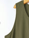 Shein Vestido de corte A hasta la rodilla, sin mangas, con bolsillos, bajo fruncido y estilo campestre - Quierox - Tienda Online