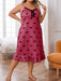 SHEIN Vestido de dormir con estampado de corazón y dobladillo con volantes para mujeres - Quierox - Tienda Online