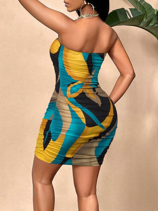 Shein Vestido de fiesta ajustado con estampado de mármol de SOLERSUN - Quierox - Tienda Online