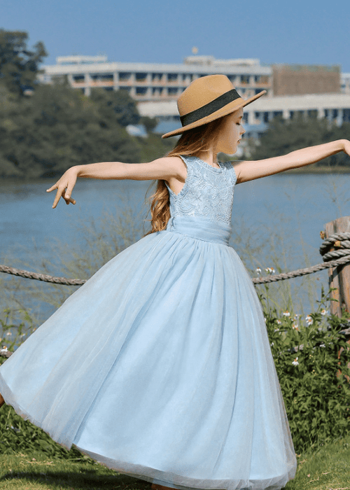 SHEIN Vestido de fiesta con espalda recortada y encaje de malla en contraste - Quierox - Tienda Online