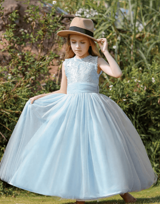 SHEIN Vestido de fiesta con espalda recortada y encaje de malla en contraste - Quierox - Tienda Online