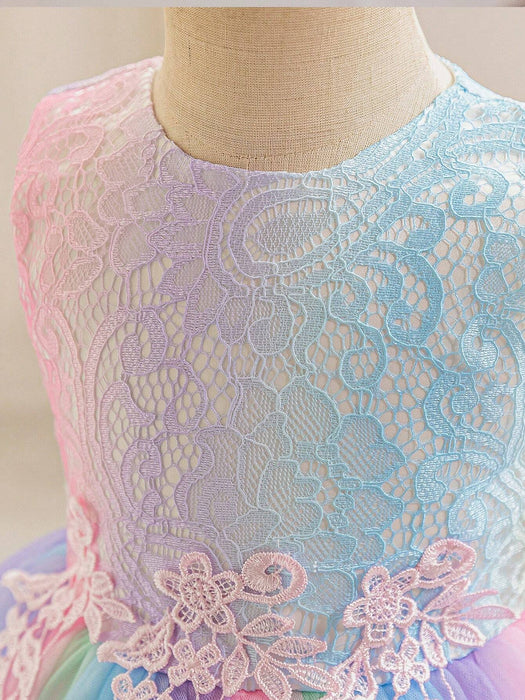 Shein Vestido de princesa con degradado arcoíris para niña - Quierox - Tienda Online