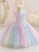 Shein Vestido de princesa con degradado arcoíris para niña - Quierox - Tienda Online